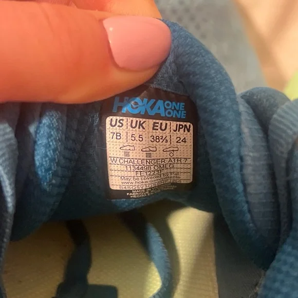 Hoka Teal and Lime Athletic Shoes - Picture 5 of 5